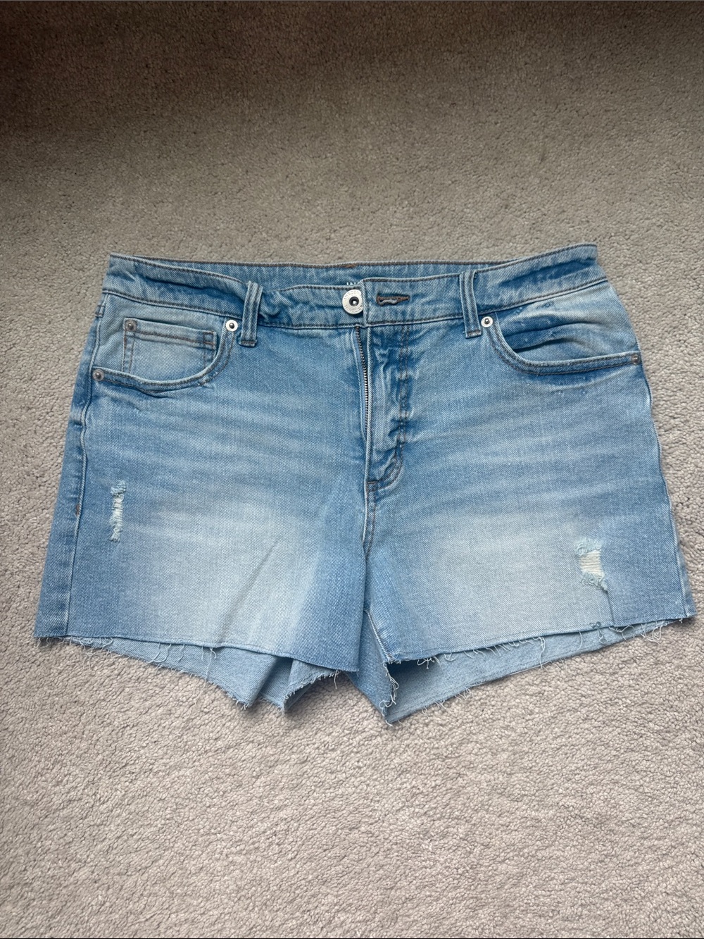 INC International Concepts Light Blue Denim Cutoff Shorts